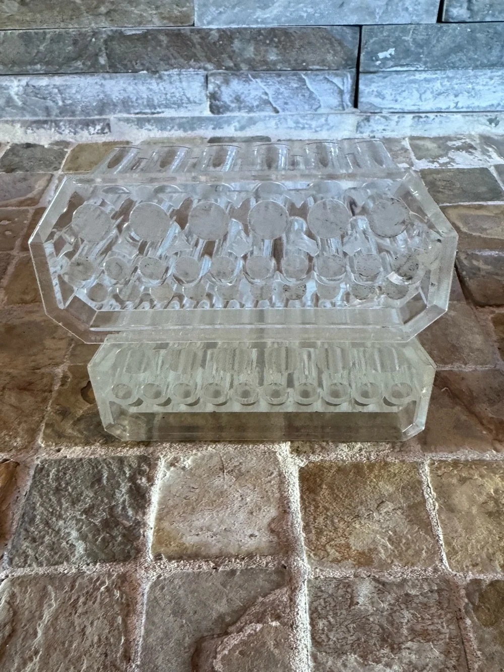 2 Clear Acrylic Lipstick/eyeliner /pens holder